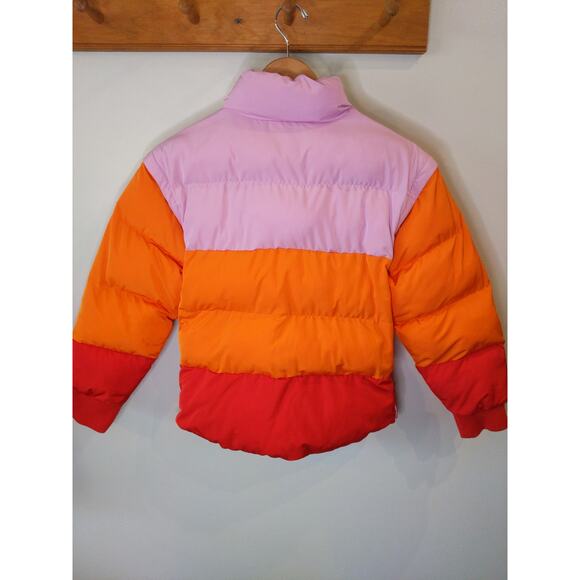 LEGO Target Collaboration Colorblock Puffer Vest Women's M Pink Orange Red - Picture 2 of 12